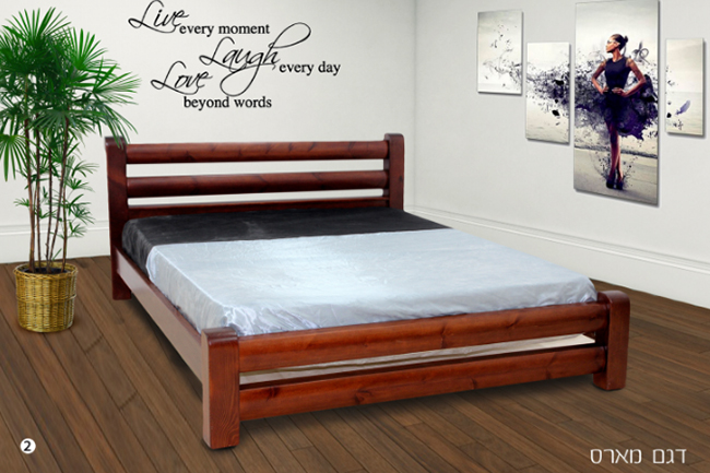 מיטת עץ דגם מארס
